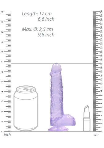 REALROCK Realistic Dildo with Balls – 15.2 cm Silicone Dong with Suction Cup Base > Dildos > Realistic Dildos