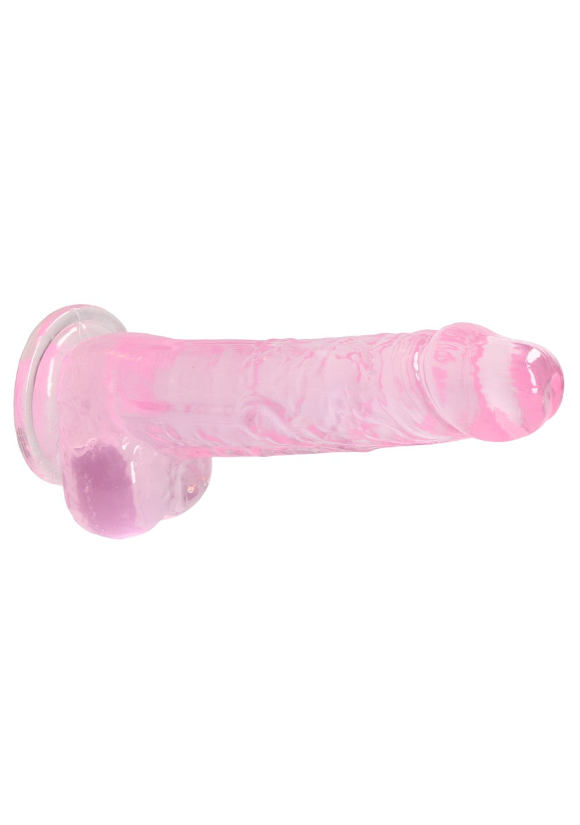 Realrock Crystal Clear 8 Inch Body-Safe Phthalate-Free Realistic Dildo with Balls > Dildos > Realistic Dildos