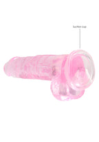 Realrock Crystal Clear 8 Inch Body-Safe Phthalate-Free Realistic Dildo with Balls > Dildos > Realistic Dildos