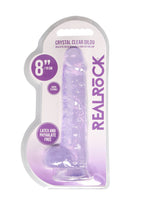 Realrock Crystal Clear 8 Inch Realistic Dildo with Balls – Body-Safe Phthalate-Free TPE > Dildos > Realistic Dildos