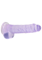 Realrock Crystal Clear 8 Inch Realistic Dildo with Balls – Body-Safe Phthalate-Free TPE > Dildos > Realistic Dildos
