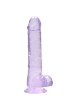 Realrock Crystal Clear 8 Inch Realistic Dildo with Balls – Body-Safe Phthalate-Free TPE > Dildos > Realistic Dildos