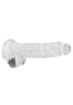 REALROCK Crystal Clear 8 Inch Realistic Dildo with Balls – Body-Safe TPE Dildo > Dildos > Realistic Dildos