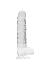 REALROCK Crystal Clear 8 Inch Realistic Dildo with Balls – Body-Safe TPE Dildo > Dildos > Realistic Dildos