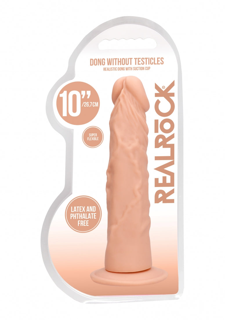 RealRock Realistic Dildo Phthalate-Free with Suction Cup 10 Inch 25 cm Silicone Dildo > Dildos > Large Dildos