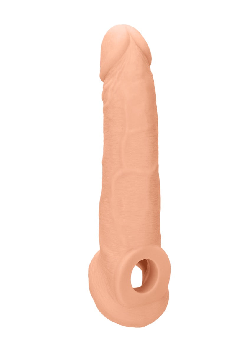 REALROCK Realistic Penis Extender with Rings 22.9 cm Sleeve Penis Sleeve > Sex Toys For Men > Penis Sleeves