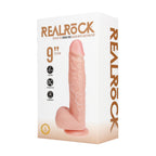 Real Rock Vibrating Straight Dildo with Balls – 9 Inch 23 cm > Vibrators > Realistic Vibrators