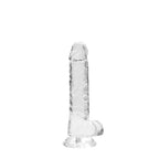 RealRock Crystal Clear 7 Inch Phthalate-Free TPE Realistic Dildo with Balls > Dildos > Realistic Dildos