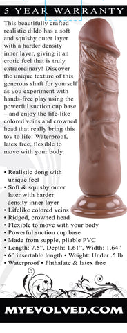 Evolved 7 Inch Realistic Dong (Flesh Brown) – Realistic Dong 7 Inch > Dildos > Realistic Dildos