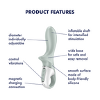 Satisfyer Air Pump Booty 3 – Inflatable Anal Trainer Pump with Increasing Diameter > Anal Range > Anal Probes