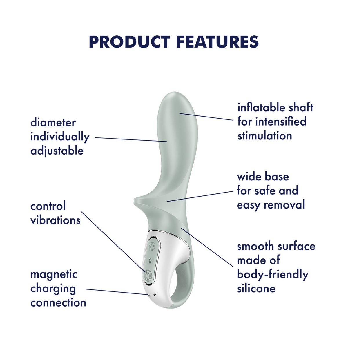Satisfyer Air Pump Booty 3 – Inflatable Anal Trainer Pump with Increasing Diameter > Anal Range > Anal Probes