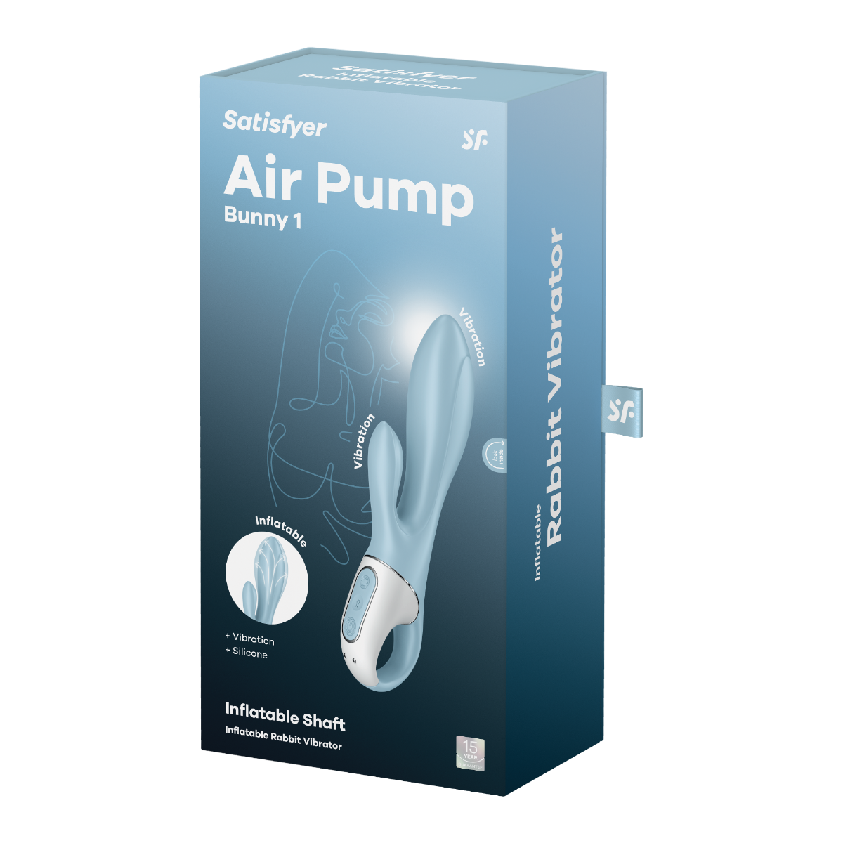 Satisfyer Air Pump Bunny 1 8 Inch USB Rechargeable Inflatable Rabbit Vibrator > Vibrators > Ladies > Rabbit
