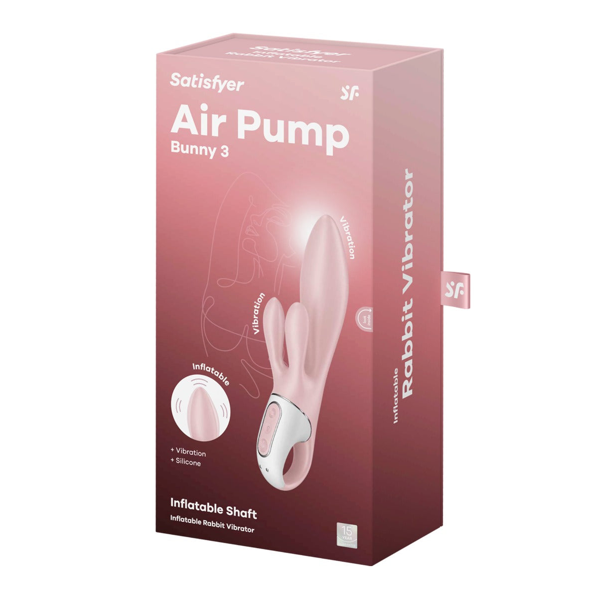 Satisfyer Air Pump Bunny 3 – Inflatable Rabbit Vibrator with Clitoral Stimulator Default Title > Vibrators > Ladies > Rabbit Multi