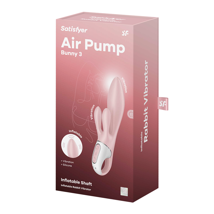 Satisfyer Air Pump Bunny 3 – Inflatable Rabbit Vibrator with Clitoral Stimulator > Vibrators > Ladies > Rabbit Multi