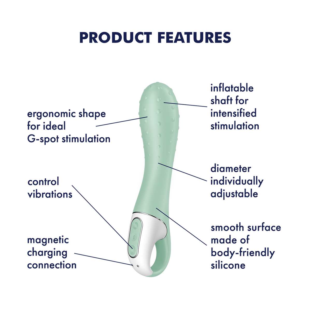 Satisfyer Air Pump Vibrator 3 – Inflatable G-Spot Vibrator with Looped Handle > Sex Toys For Ladies > G-Spot Vibrators