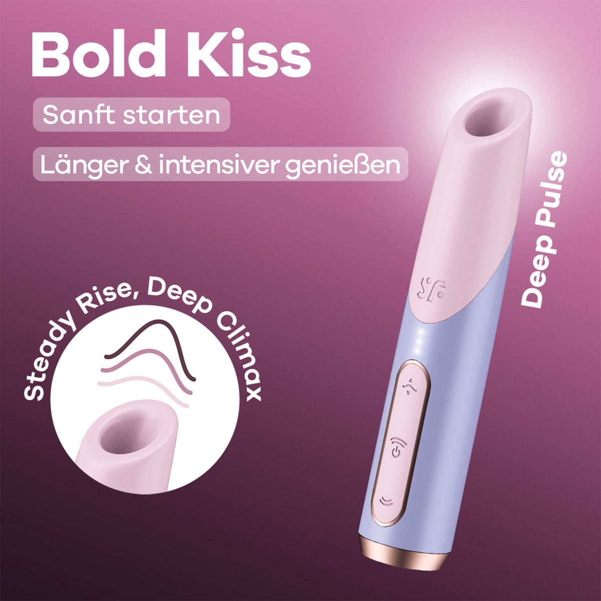 Satisfyer Bold Kiss Travel-Sized Clitoral Massager – Compact Silicone Clitoral Massager > Vibrators > Mini Vibrators
