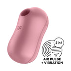 Satisfyer Cotton Candy Lilac Compact Oval Lay-On Vibrator with Pressure Waves and Vibration > Vibrators > Vibrating Pads