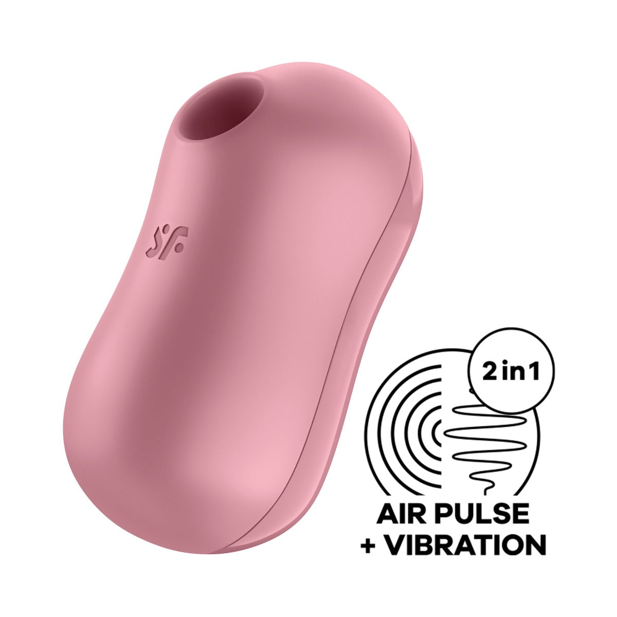 Satisfyer Cotton Candy Lilac Compact Oval Lay-On Vibrator with Pressure Waves and Vibration > Vibrators > Vibrating Pads