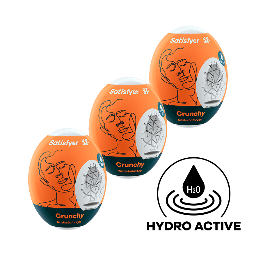 Satisfyer Crunchy Set of 3 – Disposable Stretchy Masturbator Eggs Secondary image
