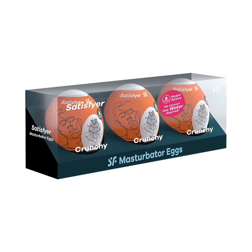 Satisfyer Crunchy Set of 3 – Disposable Stretchy Masturbator Eggs > Sex Toys For Men > Masturbators Cup