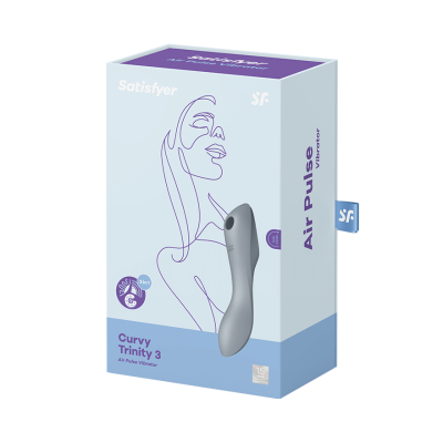 Satisfyer Curvy Trinity 3 Multifunctional Vibrator – G-Spot, Pressure Wave, Lay-On Functions > Sex Toys For Ladies > Air Pulsation