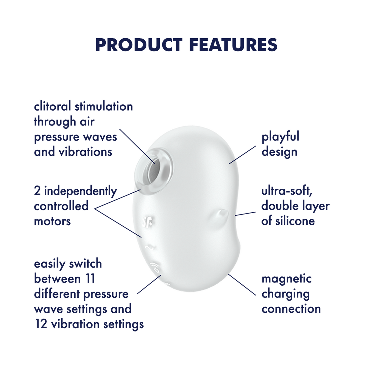 Satisfyer Cutie Ghost – Silicone Air Pulse Vibrator with Double Silicone Layer > Sex Toys For Ladies > Air Pulsation