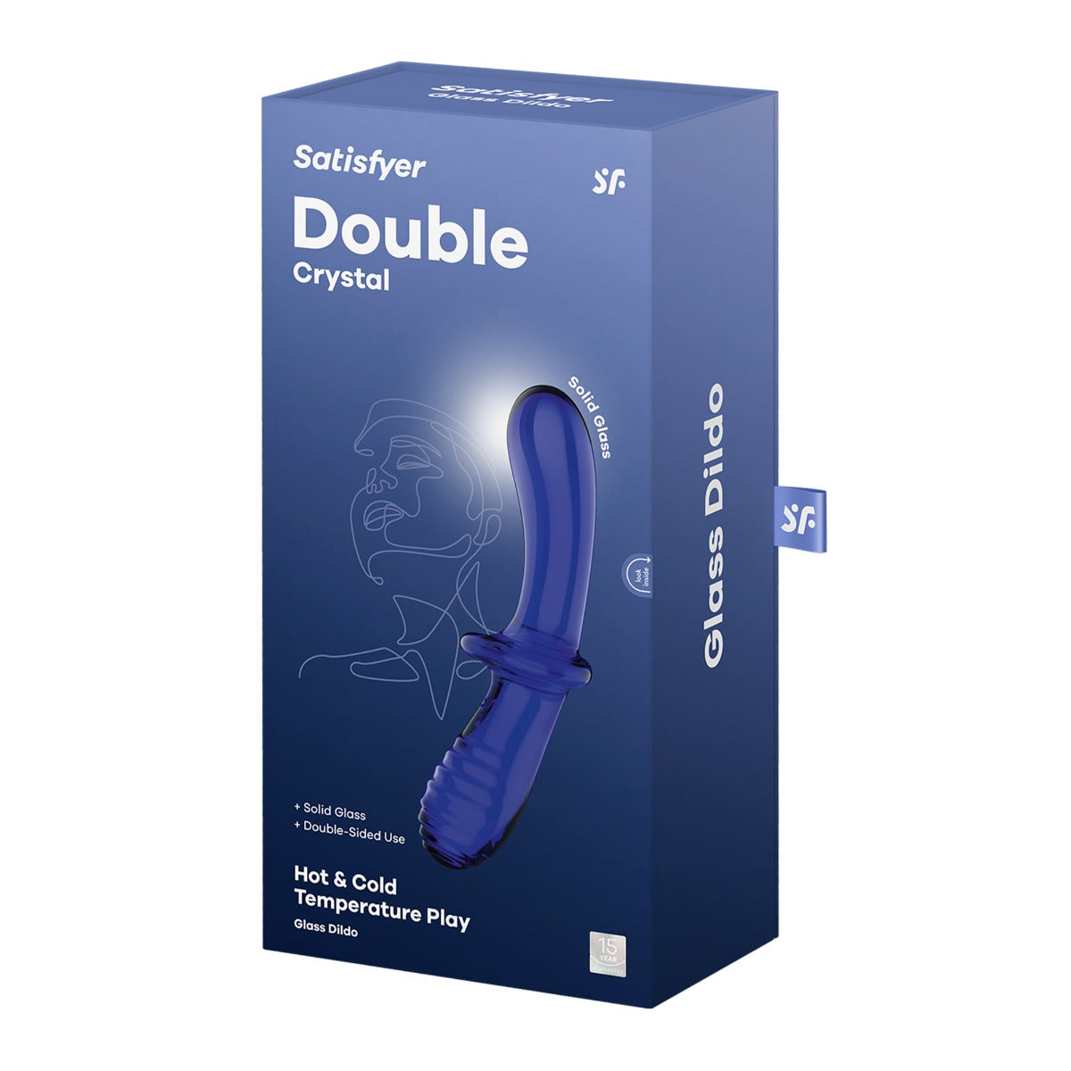 Satisfyer Double Crystal Borosilicate Glass Dildo – Temperature Play Sex Toy