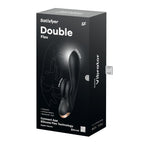 Satisfyer Double Flex Silicone Rabbit Vibrator with Three Motors and Flexible Design Black > Vibrators > Ladies > Rabbit