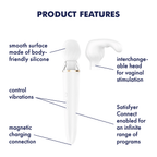 Satisfyer Double Wander Bluetooth App Remote-Controlled Couples Vibrator with Interchangeable Heads > Sex Toys > Massage Wands