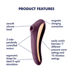 Satisfyer Dual Kiss – Waterproof Air Pulse Vibrator with Vibrating Insertable Shaft > Sex Toys For Ladies > Air Pulsation