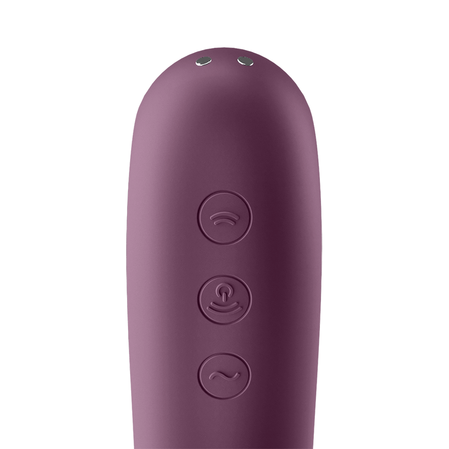 Satisfyer Dual Kiss – Waterproof Air Pulse Vibrator with Vibrating Insertable Shaft > Sex Toys For Ladies > Air Pulsation