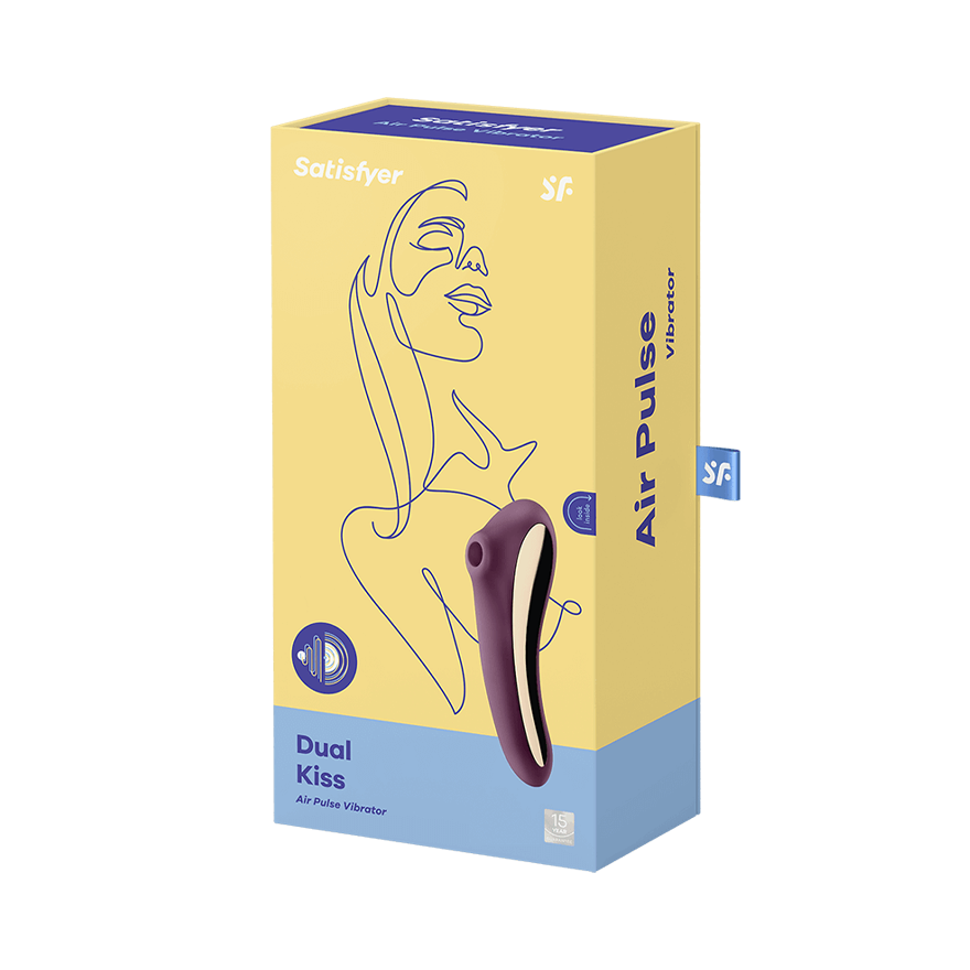 Satisfyer Dual Kiss – Waterproof Air Pulse Vibrator with Vibrating Insertable Shaft > Sex Toys For Ladies > Air Pulsation