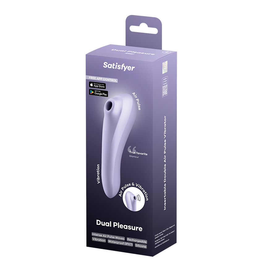 Satisfyer Dual Pleasure – App Enabled Silicone Clitoral and G-Spot Vibrator > Sex Toys For Ladies > Air Pulsation