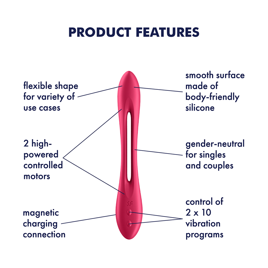 Satisfyer Elastic Joy – Bendable Dual Motor Flexible Wire Multi Vibrator > Vibrators > Standard Vibrators