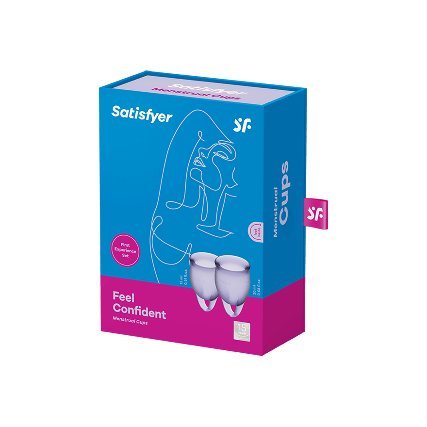 Satisfyer Feel Confident Menstrual Cup Set of Two Medical-Grade Silicone Menstrual Cups > Essentials > Menstrual Products