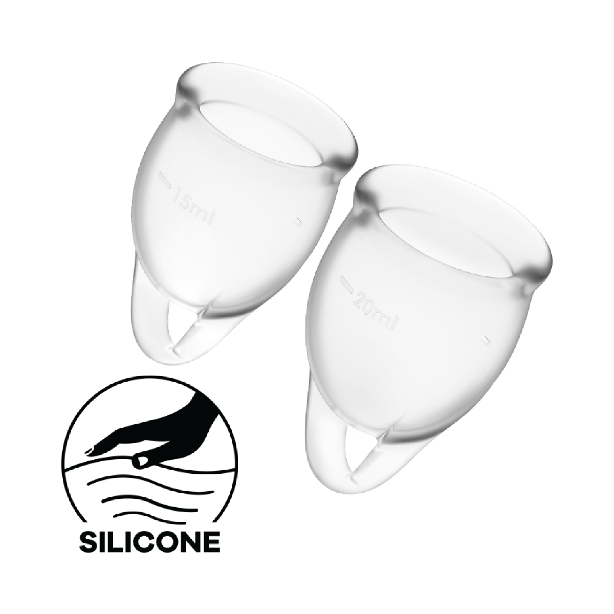 Satisfyer Feel Confident Menstrual Cup Kit – Medical Grade Silicone Two Sizes > Essentials > Menstrual Products
