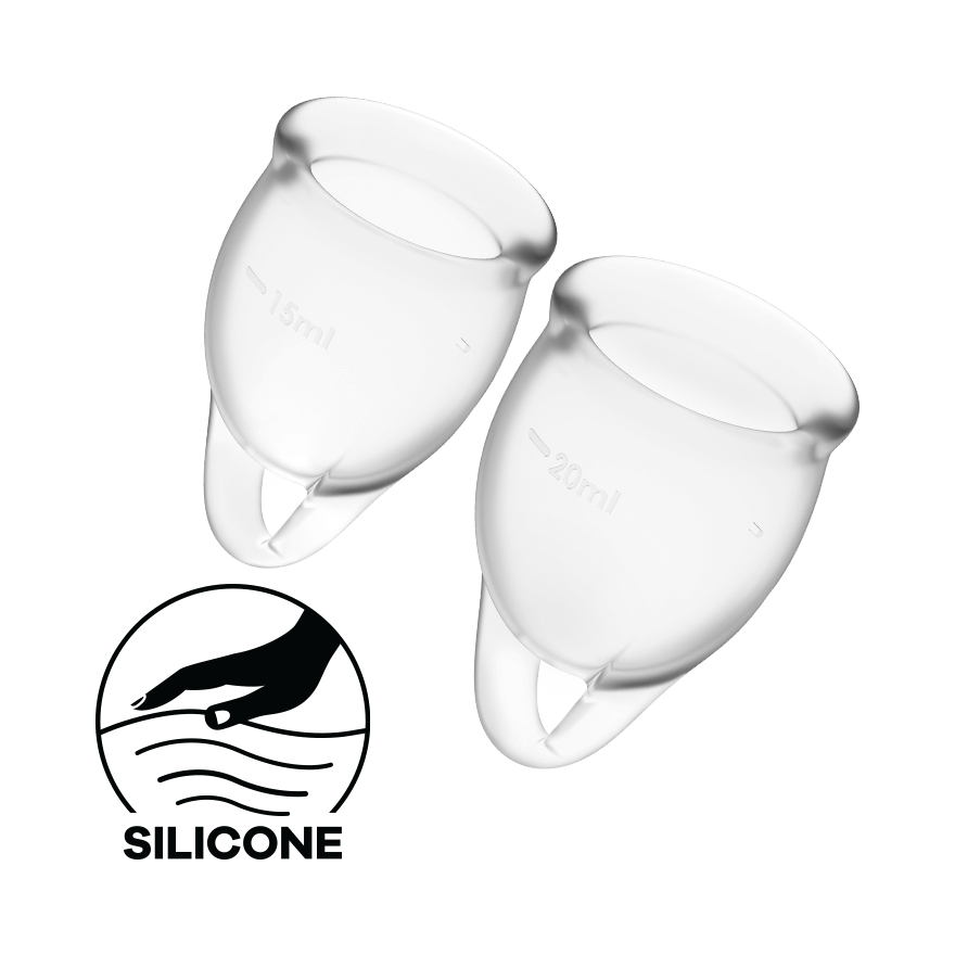 Satisfyer Feel Confident Menstrual Cup Kit – Medical Grade Silicone Two Sizes Secondary image