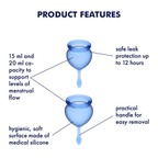 Satisfyer Feel Good Menstrual Cup Set – Silicone, 15ml and 20ml Capacity Menstrual Cups > Essentials > Menstrual Products