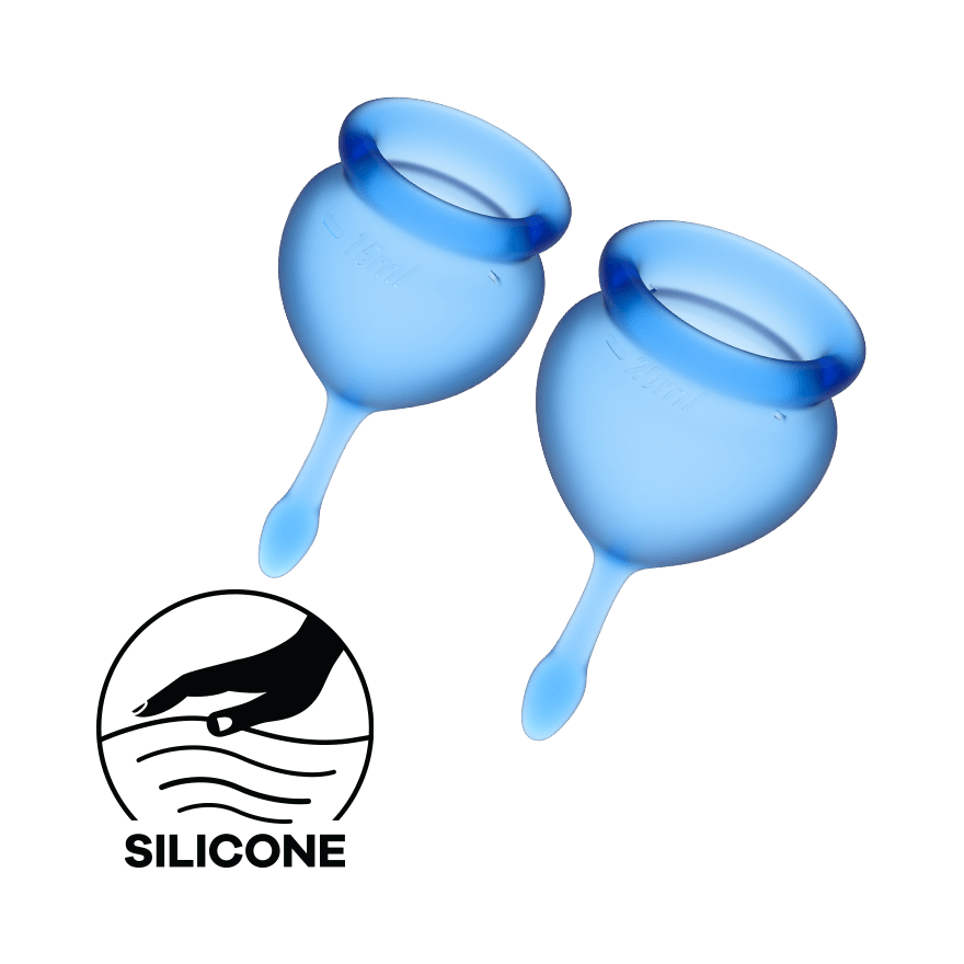 Satisfyer Feel Good Menstrual Cup Set – Silicone, 15ml and 20ml Capacity Menstrual Cups > Essentials > Menstrual Products