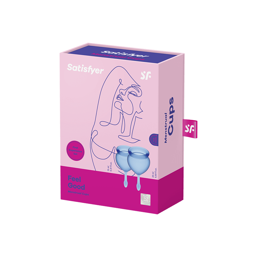 Satisfyer Feel Good Menstrual Cup Set – Silicone, 15ml and 20ml Capacity Menstrual Cups > Essentials > Menstrual Products