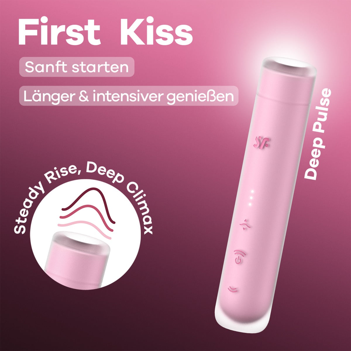 Satisfyer First Kiss Travel Size Clitoral Massager – Compact Rechargeable Clitoral Massager > Sex Toys For Ladies > Air Pulsation