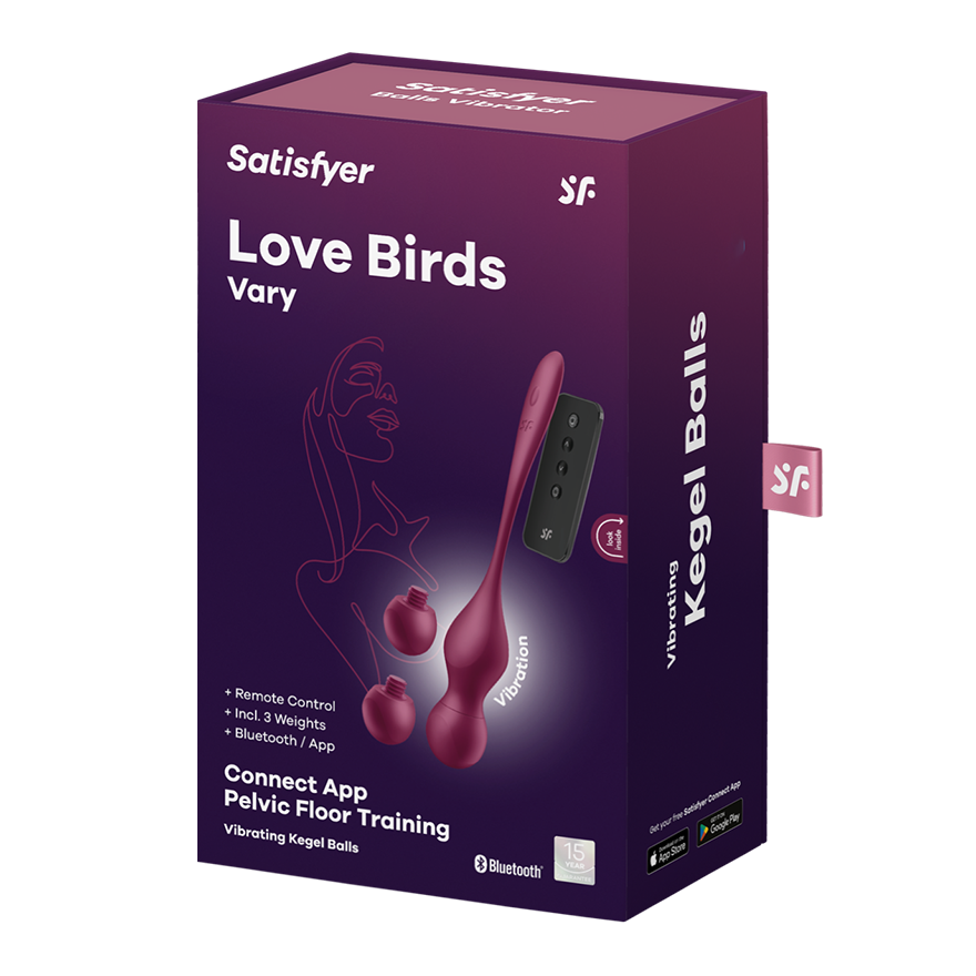 Satisfyer Love Birds Vary – Interchangeable Weights Kegel Trainer with G-Spot Vibrator > Sex Toys For Ladies > Kegel Exercise