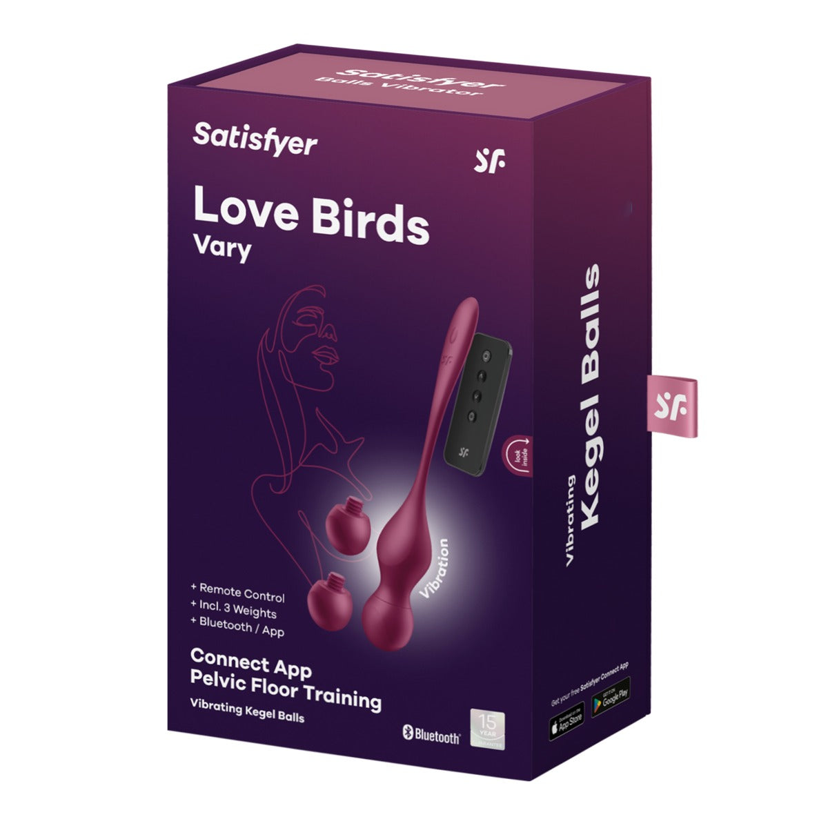 Satisfyer Love Birds Vary – Interchangeable Weights Kegel Trainer with G-Spot Vibrator > Sex Toys For Ladies > Kegel Exercise
