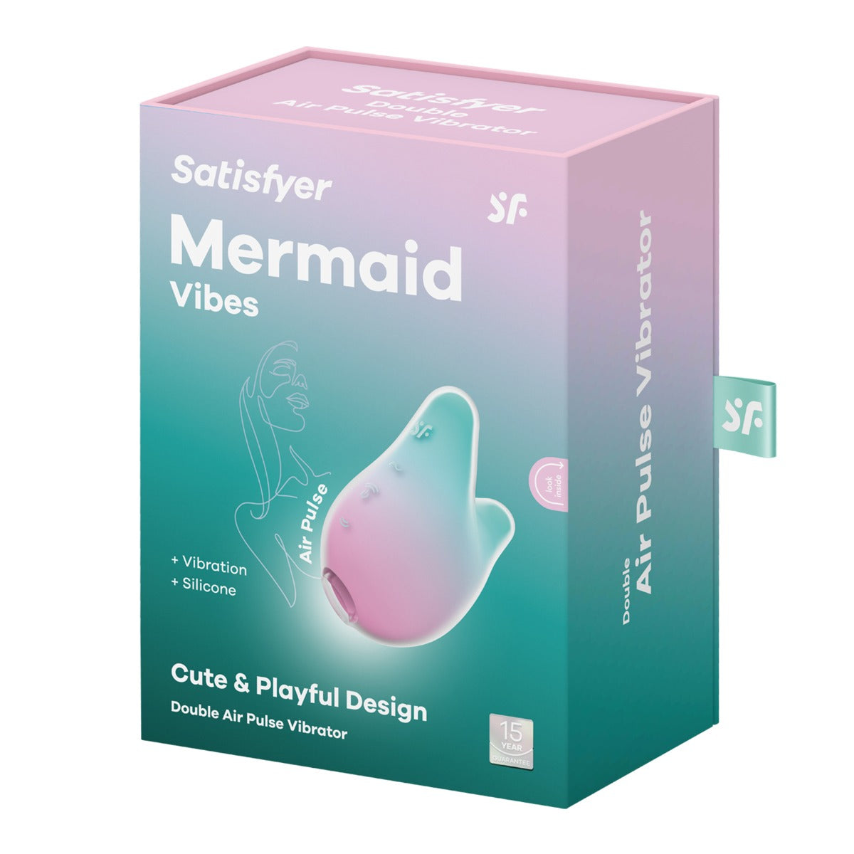 Satisfyer Mermaid Vibes Air Pulse Stimulator Mint Pink
