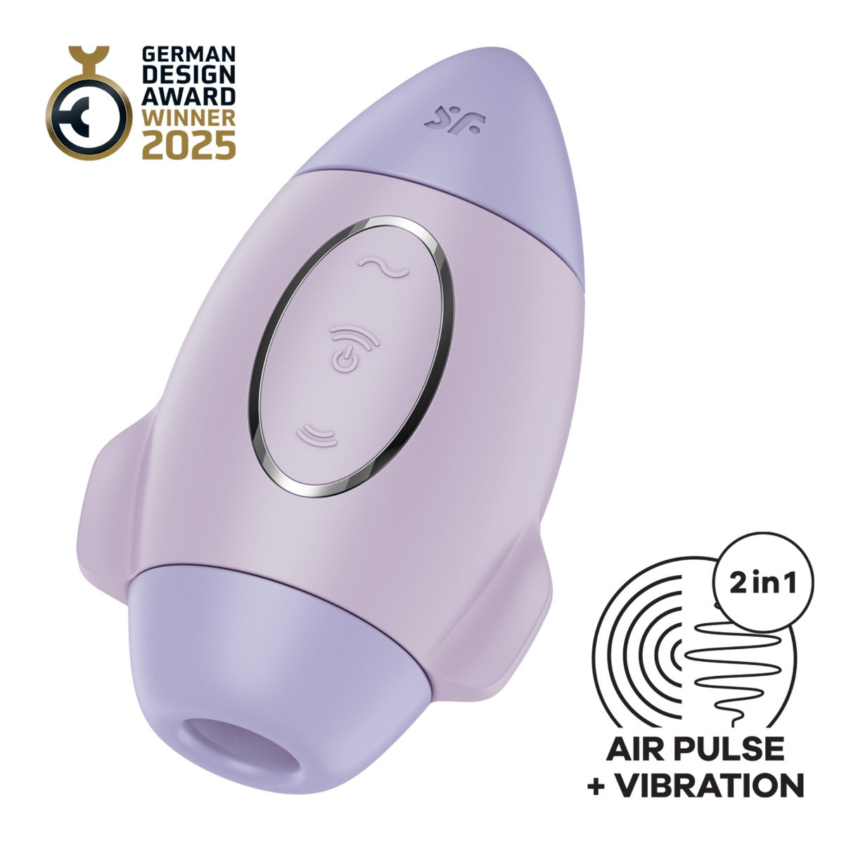 Satisfyer Mission Control Violet Travel Size Double Air Pulse Rechargeable Vibrator > Sex Toys For Ladies > Air Pulsation