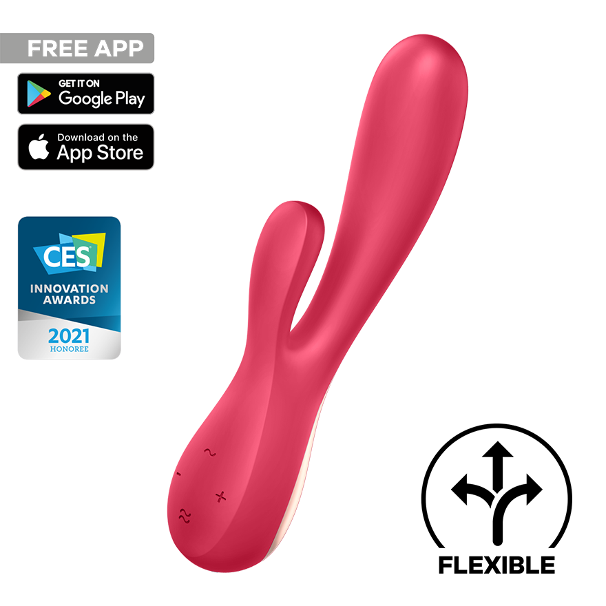 Satisfyer Mono Flex 20.5cm USB Rechargeable Rabbit Vibrator | App Control > Vibrators > Ladies > Rabbit