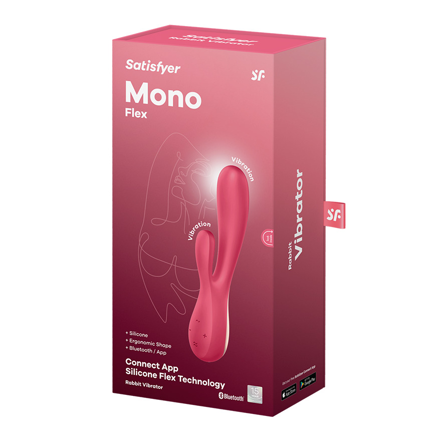 Satisfyer Mono Flex 20.5cm USB Rechargeable Rabbit Vibrator | App Control > Vibrators > Ladies > Rabbit