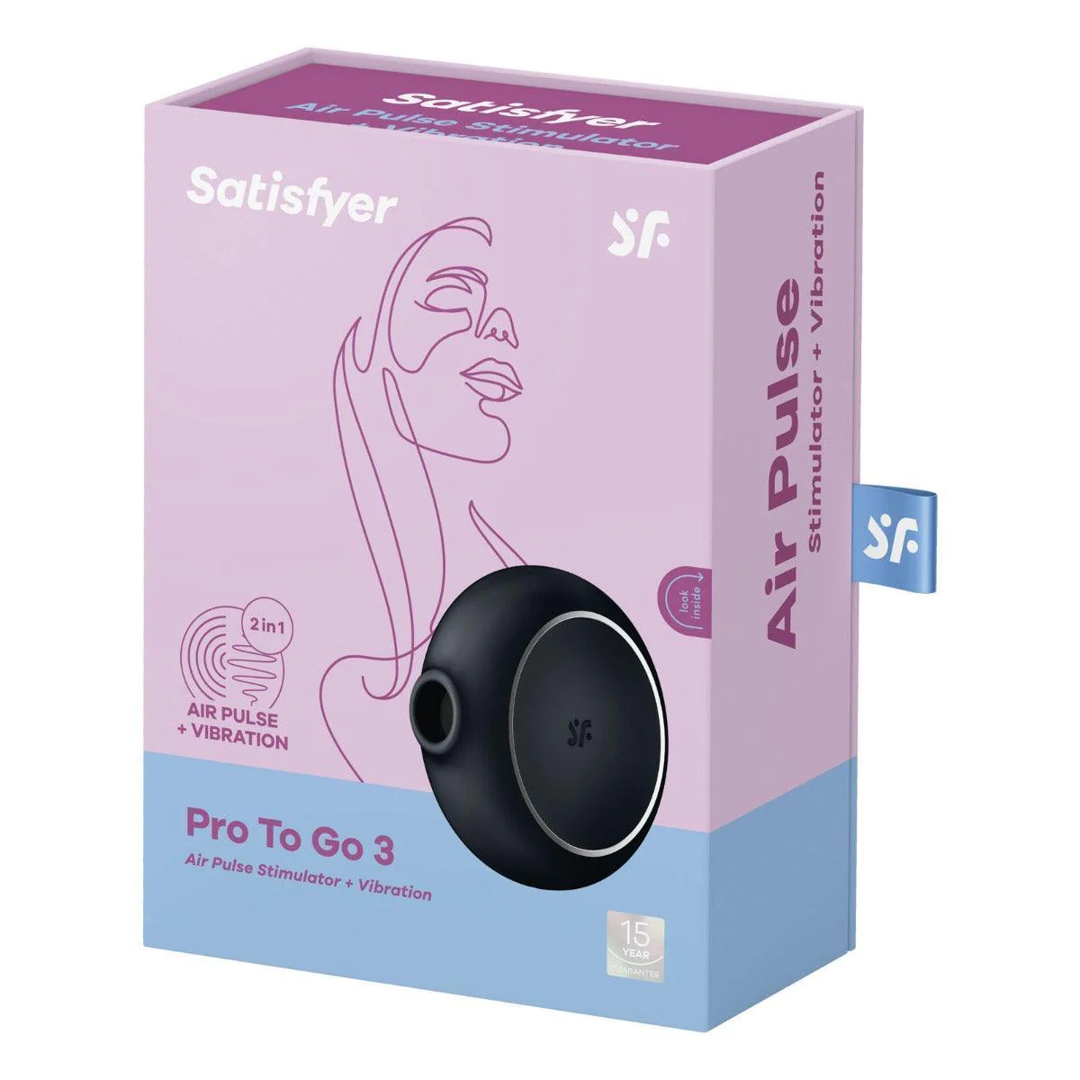 Satisfyer Pro To Go 3 Compact Silicone Air Pulse Vibrator with Pressure Waves and Vibration Secondary image