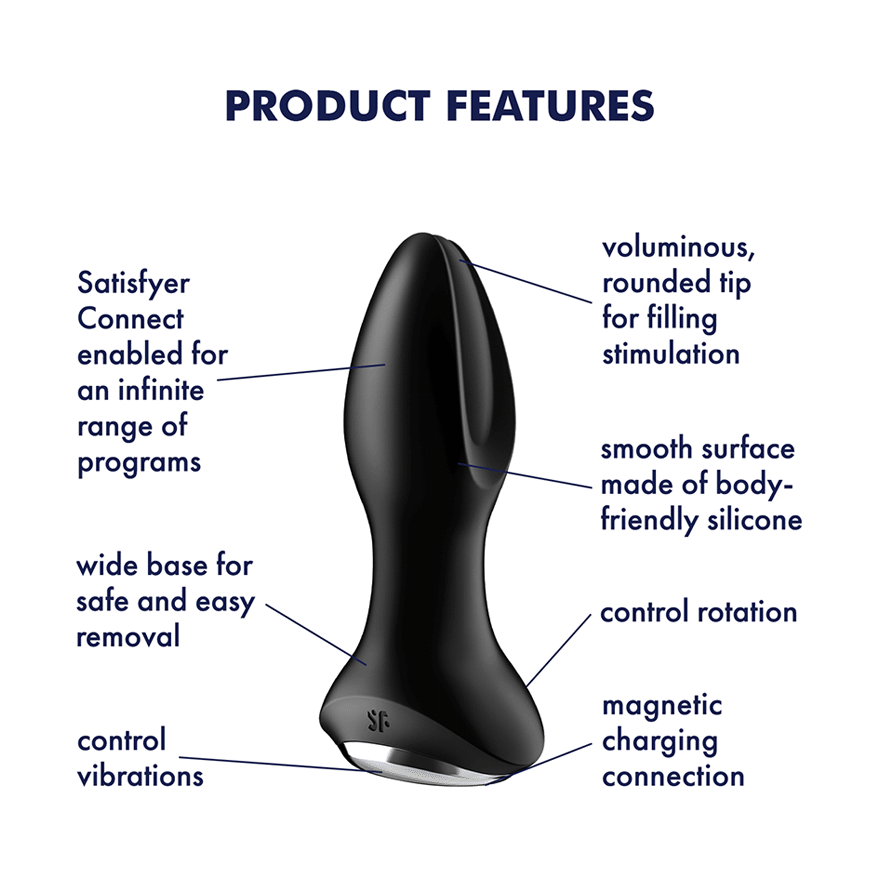 Satisfyer Rotator Plug 2+ – App-Controlled Rotating Vibrating Anal Plug with Dual Motors > Anal Range > Vibrating Butt Plugs