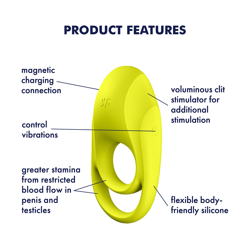 Satisfyer Spectacular Duo Light Rechargeable Dual-Loop Vibrating Cock and Balls Ring > Cock Ring > Vibrating